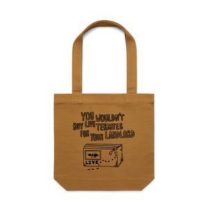Live Termites Tote by Lonely Kids Club. All clothing from our T-shirts to our shorts and hoodies are ethically made, and printed packed and shipped from Sydney.