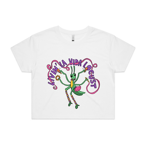 Livin' La Vida Locust Tee by Lonely Kids Club. All clothing from our T-shirts to our shorts and hoodies are ethically made, and printed packed and shipped from Sydney.