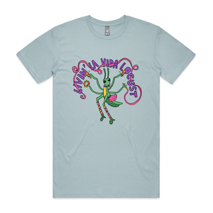 Livin' La Vida Locust Tee by Lonely Kids Club. All clothing from our T-shirts to our shorts and hoodies are ethically made, and printed packed and shipped from Sydney.