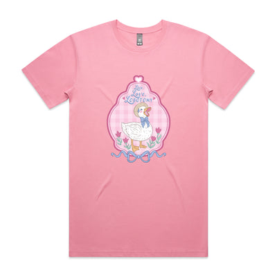 Lobotomy Duck Tee by Lonely Kids Club. All clothing from our T-shirts to our shorts and hoodies are ethically made, and printed packed and shipped from Sydney.