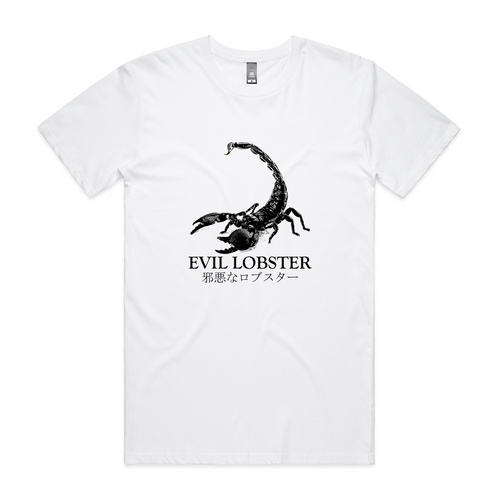 Evil Lobster Tee by Lonely Kids Club. All clothing from our T-shirts to our shorts and hoodies are ethically made, and printed packed and shipped from Sydney.