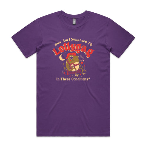 Lollygag Tee by Lonely Kids Club. All clothing from our T-shirts to our shorts and hoodies are ethically made, and printed packed and shipped from Sydney.