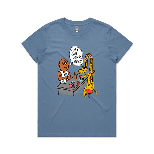 Long Neck Tee by Lonely Kids Club. All clothing from our T-shirts to our shorts and hoodies are ethically made, and printed packed and shipped from Sydney.