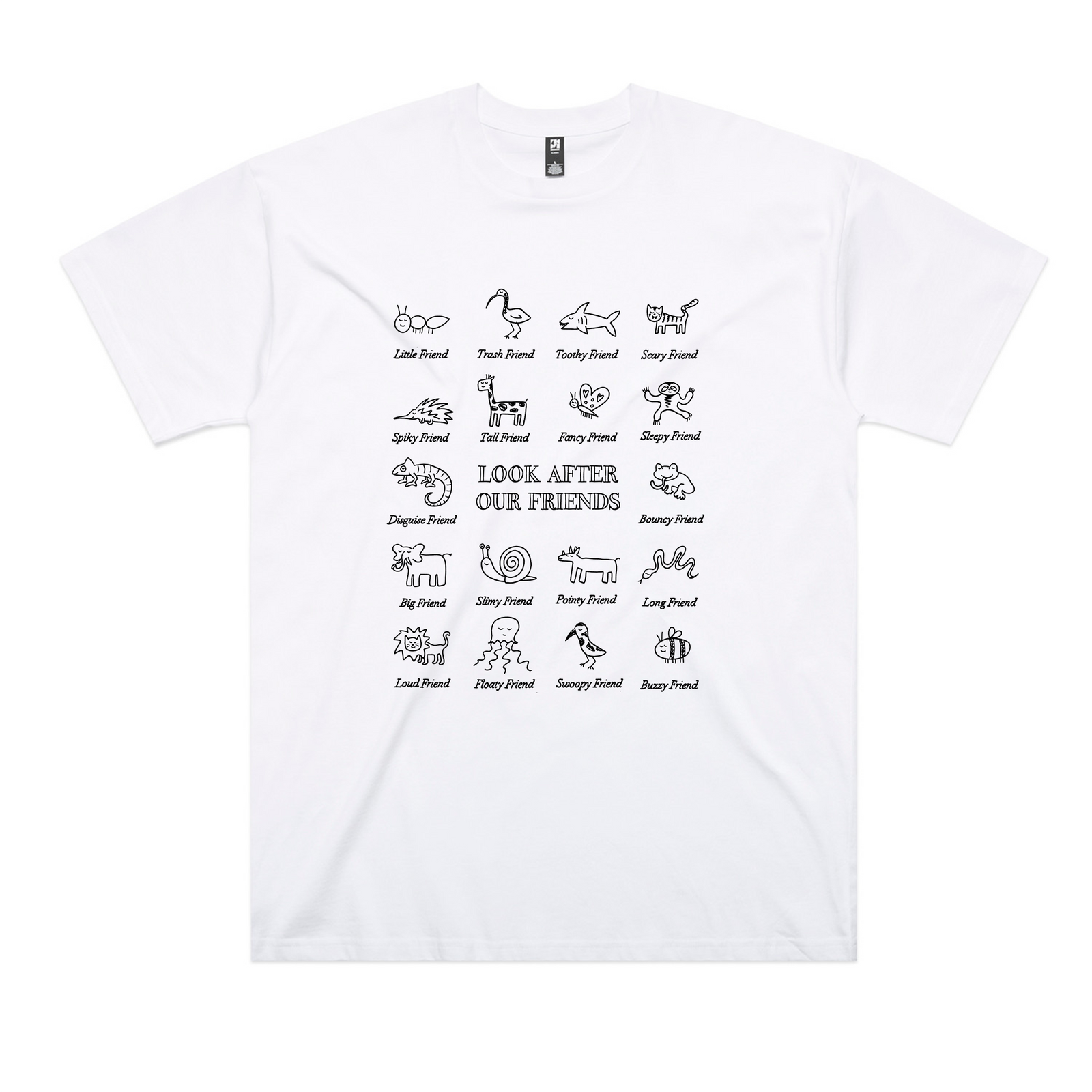 Look After Our Friends Oversized Tee