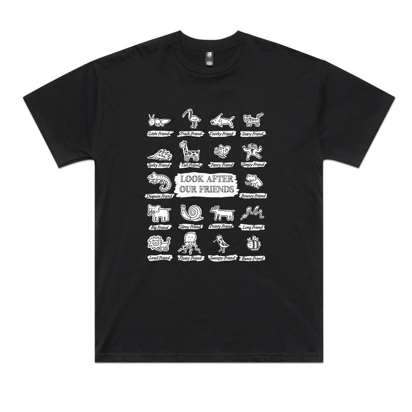 Look After Our Friends Oversized Tee