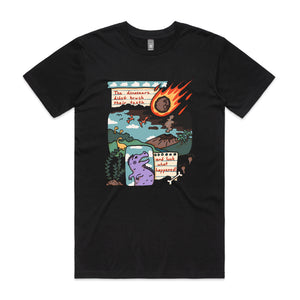 Look What Happened Tee by Lonely Kids Club. All clothing from our T-shirts to our shorts and hoodies are ethically made, and printed packed and shipped from Sydney.