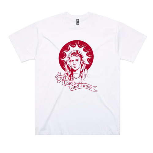 Our Lord And Fraser Oversized Tee by Lonely Kids Club. All clothing from our T-shirts to our shorts and hoodies are ethically made, and printed packed and shipped from Sydney.