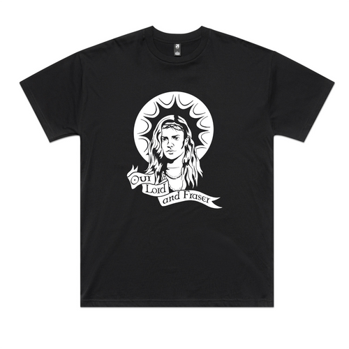 Our Lord And Fraser Oversized Tee by Lonely Kids Club. All clothing from our T-shirts to our shorts and hoodies are ethically made, and printed packed and shipped from Sydney.