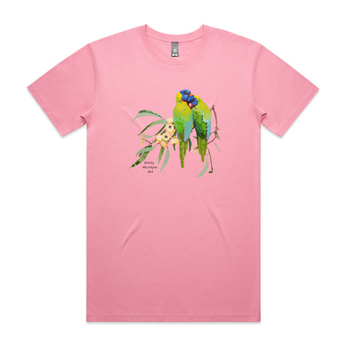 Lorikeet Lovers Tee by Lonely Kids Club. All clothing from our T-shirts to our shorts and hoodies are ethically made, and printed packed and shipped from Sydney.