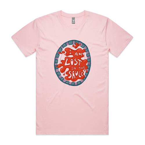 Lost In The Sauce Tee by Lonely Kids Club. All clothing from our T-shirts to our shorts and hoodies are ethically made, and printed packed and shipped from Sydney.