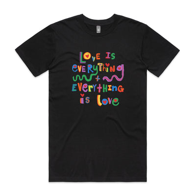 Love Is Everything Tee by Lonely Kids Club. All clothing from our T-shirts to our shorts and hoodies are ethically made, and printed packed and shipped from Sydney.