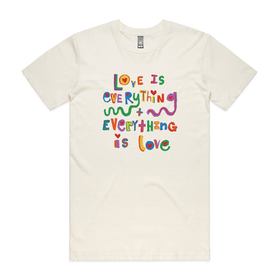 Love Is Everything Tee by Lonely Kids Club. All clothing from our T-shirts to our shorts and hoodies are ethically made, and printed packed and shipped from Sydney.