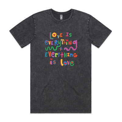 Love Is Everything Tee by Lonely Kids Club. All clothing from our T-shirts to our shorts and hoodies are ethically made, and printed packed and shipped from Sydney.