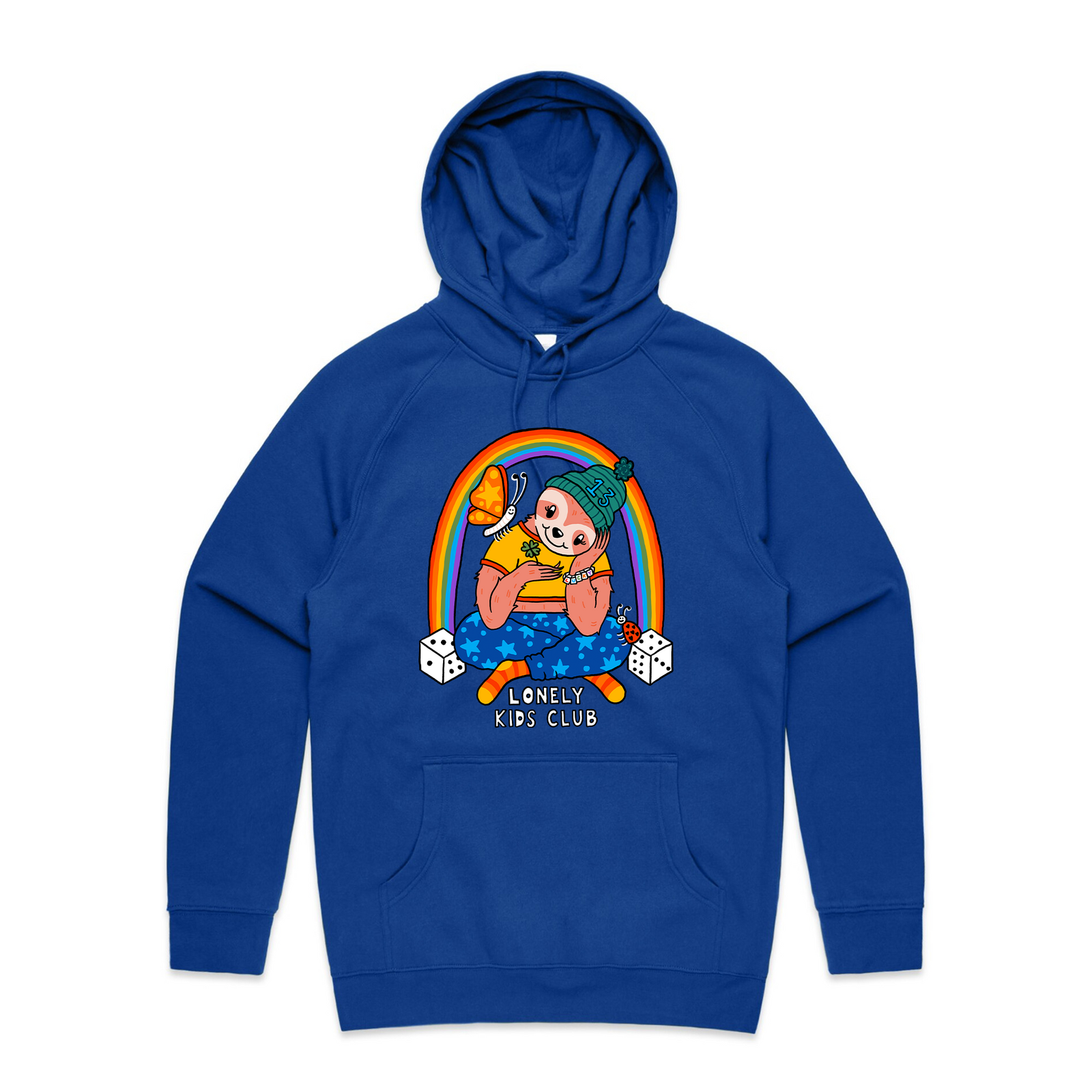 Lucky Charms Hoodie by Lonely Kids Club. All clothing from our T-shirts to our shorts and hoodies are ethically made, and printed packed and shipped from Sydney.