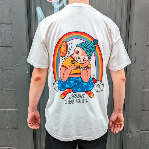 Lucky Charms Tee by Lonely Kids Club. All clothing from our T-shirts to our shorts and hoodies are ethically made, and printed packed and shipped from Sydney.