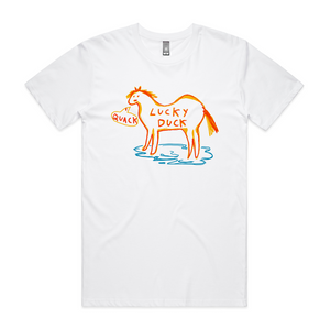 Lucky Duck Tee by Lonely Kids Club. All clothing from our T-shirts to our shorts and hoodies are ethically made, and printed packed and shipped from Sydney.