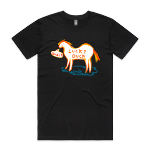 Lucky Duck Tee by Lonely Kids Club. All clothing from our T-shirts to our shorts and hoodies are ethically made, and printed packed and shipped from Sydney.