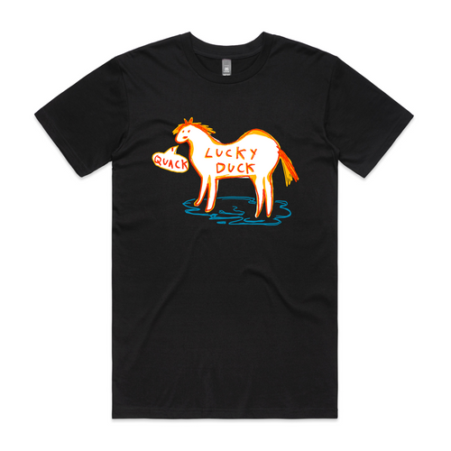 Lucky Duck Tee by Lonely Kids Club. All clothing from our T-shirts to our shorts and hoodies are ethically made, and printed packed and shipped from Sydney.
