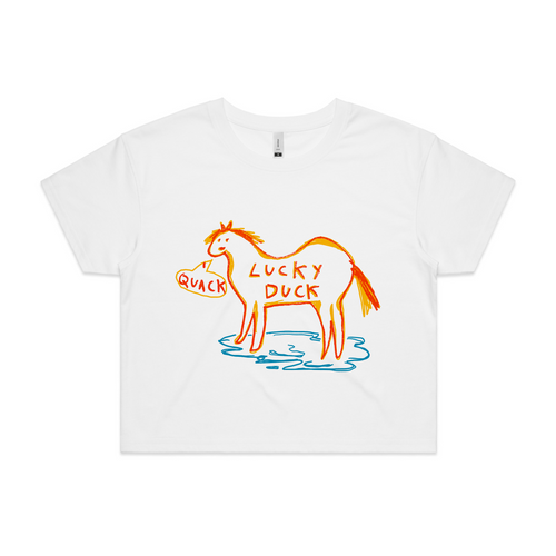 Lucky Duck Tee by Lonely Kids Club. All clothing from our T-shirts to our shorts and hoodies are ethically made, and printed packed and shipped from Sydney.