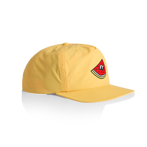 Judgy Melon Hat by Lonely Kids Club. All clothing from our T-shirts to our shorts and hoodies are ethically made, and printed packed and shipped from Sydney.