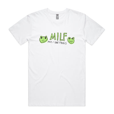 Man I Love Frogs Tee by Lonely Kids Club. All clothing from our T-shirts to our shorts and hoodies are ethically made, and printed packed and shipped from Sydney.