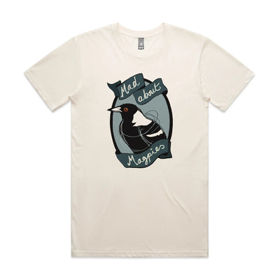 Mad About Magpies Tee by Lonely Kids Club. All clothing from our T-shirts to our shorts and hoodies are ethically made, and printed packed and shipped from Sydney.