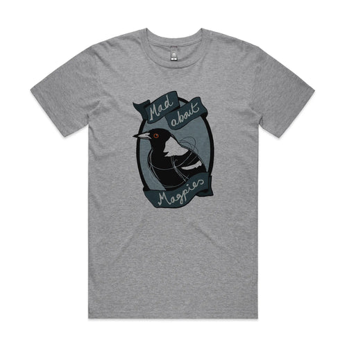 Mad About Magpies Tee by Lonely Kids Club. All clothing from our T-shirts to our shorts and hoodies are ethically made, and printed packed and shipped from Sydney.