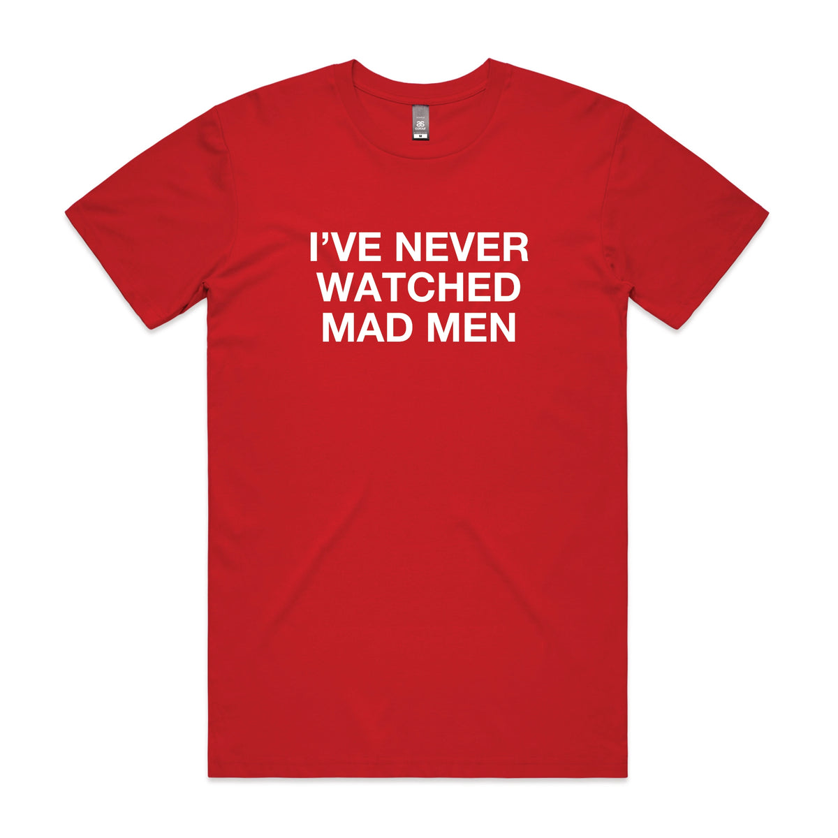 Red regular t-shirt with Mad Men TV design from Lonely Kids Club
