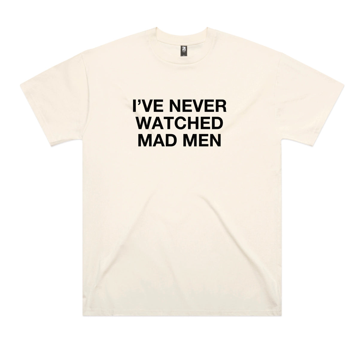 Ecru oversized t-shirt with Mad Men TV design from Lonely Kids Club