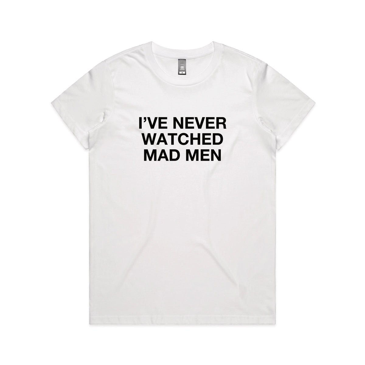 White Maple fitted t-shirt with Mad Men TV design from Lonely Kids Club