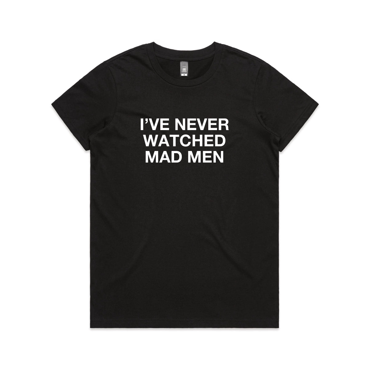 Black Maple fitted t-shirt with Mad Men TV design from Lonely Kids Club
