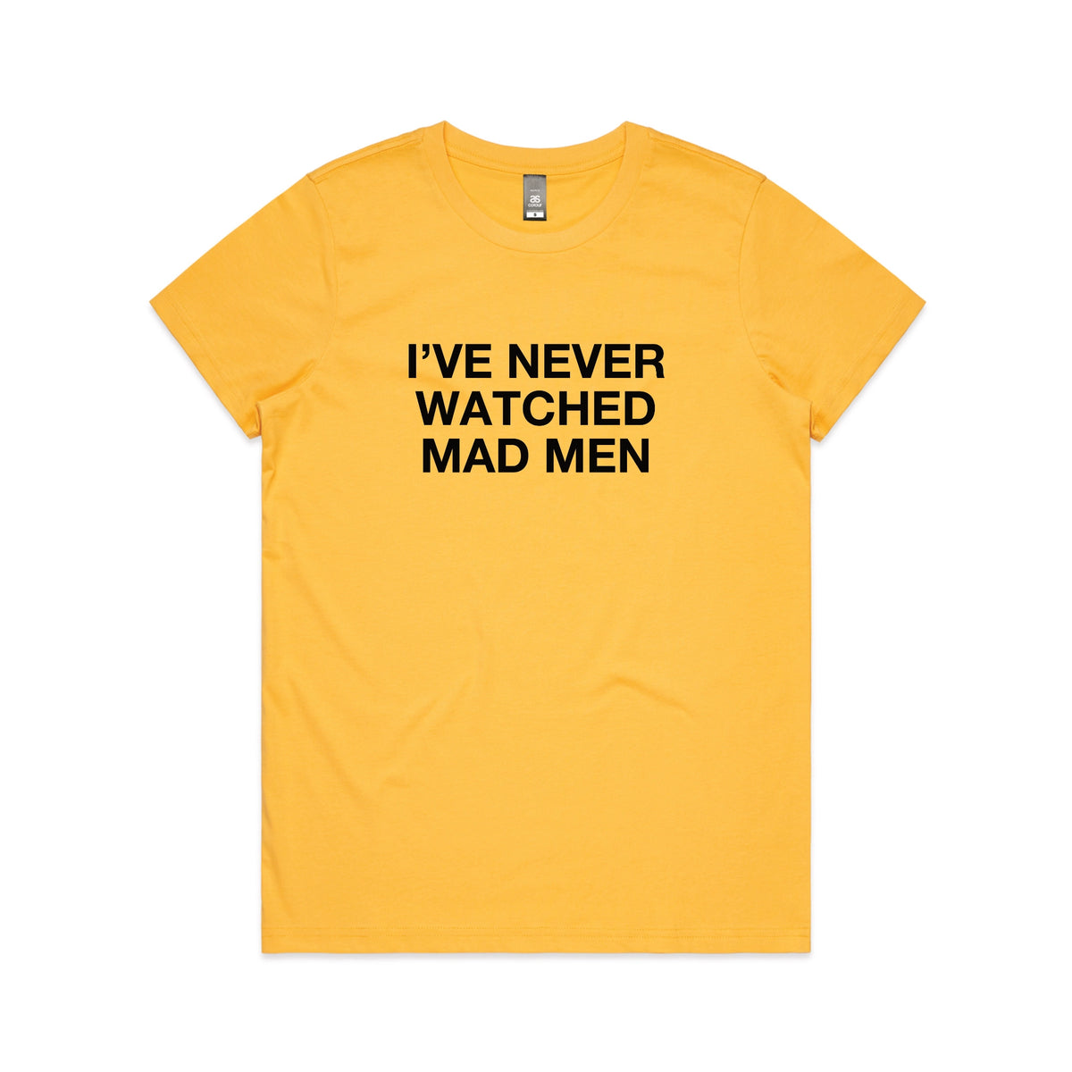 Yelllow Maple fitted t-shirt with Mad Men TV design from Lonely Kids Club