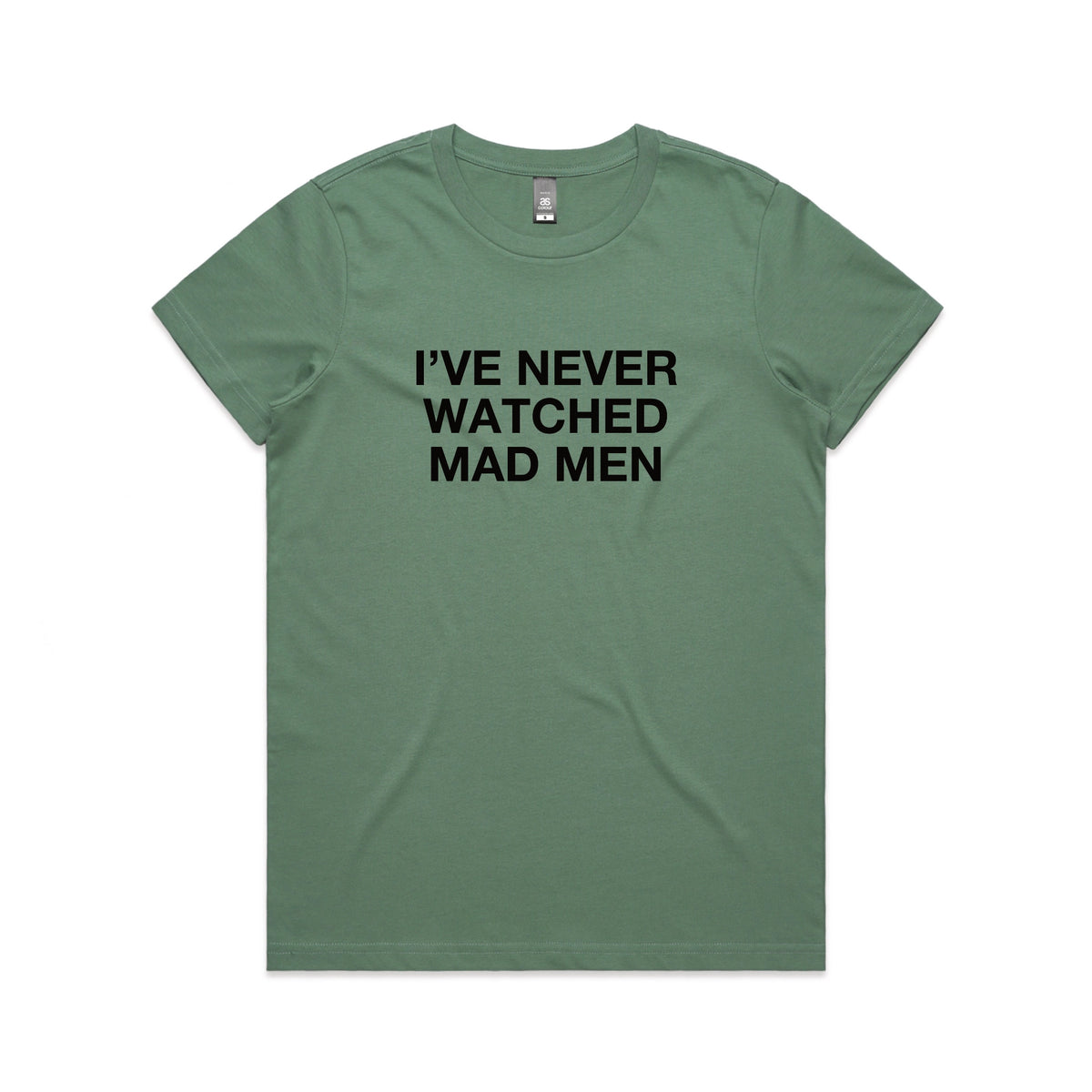Sage Maple fitted t-shirt with Mad Men TV design from Lonely Kids Club