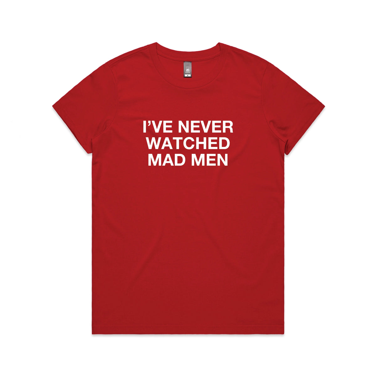 Red Maple fitted t-shirt with Mad Men TV design from Lonely Kids Club