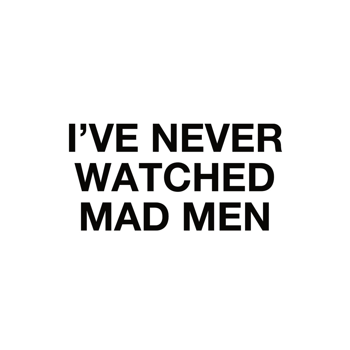 Mad Men TV t-shirt design from Lonely Kids Club