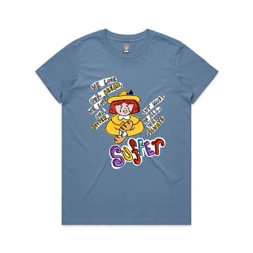 Madeline Tee by Lonely Kids Club. All clothing from our T-shirts to our shorts and hoodies are ethically made, and printed packed and shipped from Sydney.
