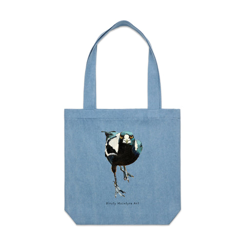 Magnificent Magpie Tote by Lonely Kids Club. All clothing from our T-shirts to our shorts and hoodies are ethically made, and printed packed and shipped from Sydney.