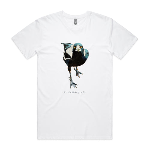 Magnificent Magpie Tee by Lonely Kids Club. All clothing from our T-shirts to our shorts and hoodies are ethically made, and printed packed and shipped from Sydney.