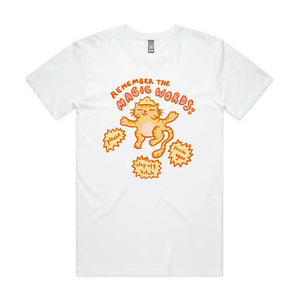 Magic Words Tee by Lonely Kids Club. All clothing from our T-shirts to our shorts and hoodies are ethically made, and printed packed and shipped from Sydney.