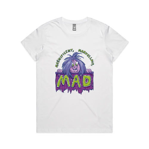 Magnificent, Marvellous, Mad Tee by Lonely Kids Club. All clothing from our T-shirts to our shorts and hoodies are ethically made, and printed packed and shipped from Sydney.