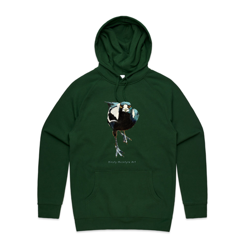 Magnificent Magpie Hoodie by Lonely Kids Club. All clothing from our T-shirts to our shorts and hoodies are ethically made, and printed packed and shipped from Sydney.