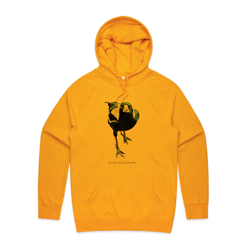 Magnificent Magpie Hoodie by Lonely Kids Club. All clothing from our T-shirts to our shorts and hoodies are ethically made, and printed packed and shipped from Sydney.