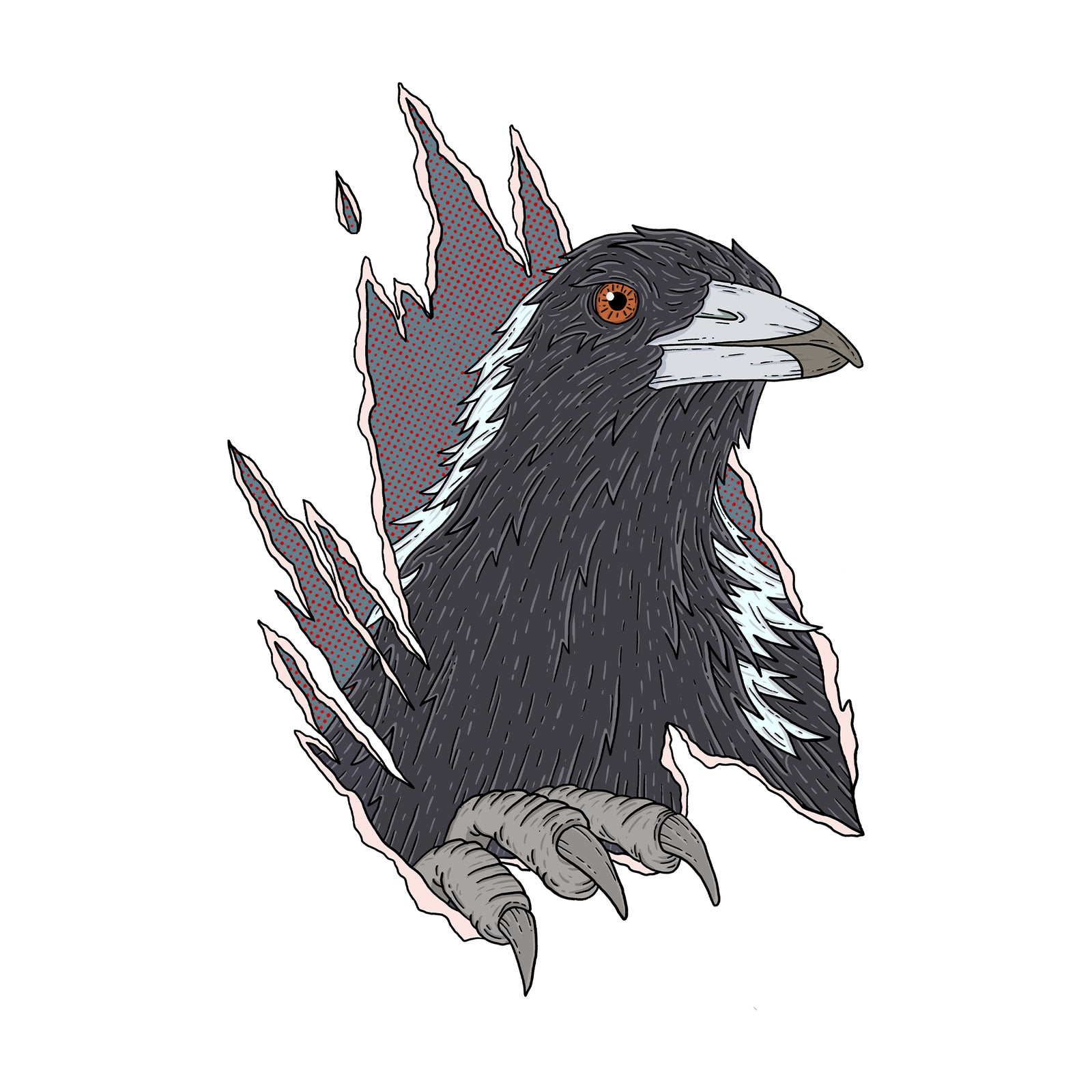 Magpie Attack Hoodie