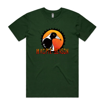 Magpie Season Tee by Lonely Kids Club. All clothing from our T-shirts to our shorts and hoodies are ethically made, and printed packed and shipped from Sydney.