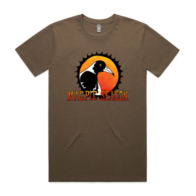 Magpie Season Tee by Lonely Kids Club. All clothing from our T-shirts to our shorts and hoodies are ethically made, and printed packed and shipped from Sydney.
