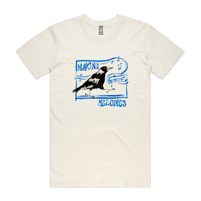 Making Melodies Tee by Lonely Kids Club. All clothing from our T-shirts to our shorts and hoodies are ethically made, and printed packed and shipped from Sydney.