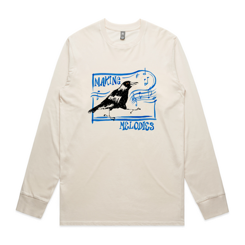 Making Melodies Tee by Lonely Kids Club. All clothing from our T-shirts to our shorts and hoodies are ethically made, and printed packed and shipped from Sydney.