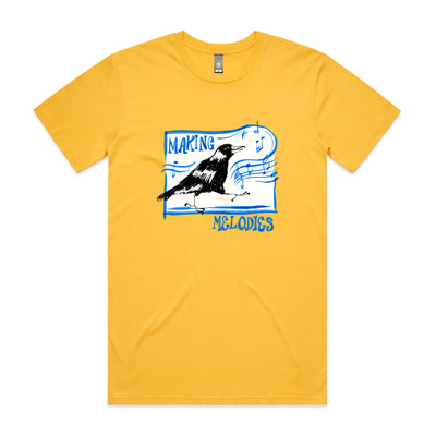Making Melodies Tee by Lonely Kids Club. All clothing from our T-shirts to our shorts and hoodies are ethically made, and printed packed and shipped from Sydney.