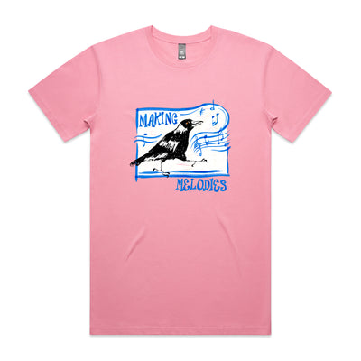 Making Melodies Tee by Lonely Kids Club. All clothing from our T-shirts to our shorts and hoodies are ethically made, and printed packed and shipped from Sydney.