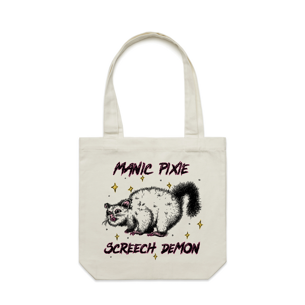 Manic Pixie Screech Demon Tote